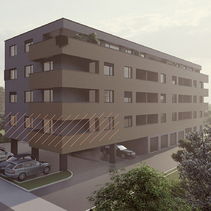 Četverosobni stan, 1.kat - Prikaz stana u objektu